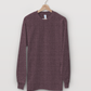 Suna Cotton® Heather Burgundy Long Sleeve T-shirt